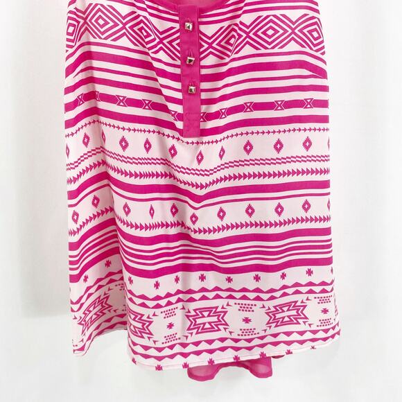 LOVE TREE Pink Western Tribal Sleeveless Racerback Tank Top - Picture 8 of 10